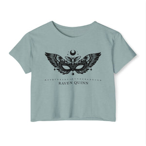 Raven Quinn Logo Crop Tee - "Masquerade in the Underground" Winged Mask