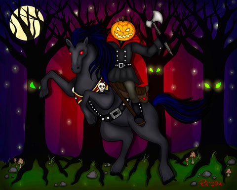 “The Headless Horseman” Signed/Personalized/Matted Print