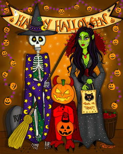 “Happy Halloween” Signed/Personalized/Matted Print