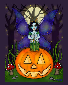 “All Hallow’s Eve Faerie” Signed/Personalized Matted Print
