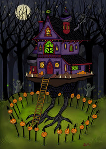 “Baba Yaga’s House” Signed/Personalized Matted Art Print - FRAME NOT INCLUDED.