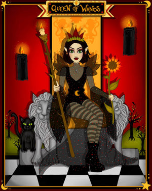 “The Queen of Wands” Signed/Personalized/Matted Tarot Art Print